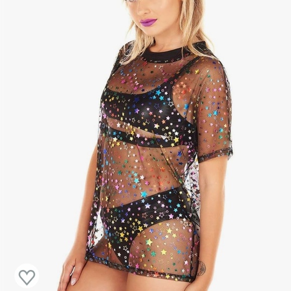 iHeartRaves Mesh Top Raves and Festivals size Medium - Picture 7 of 10